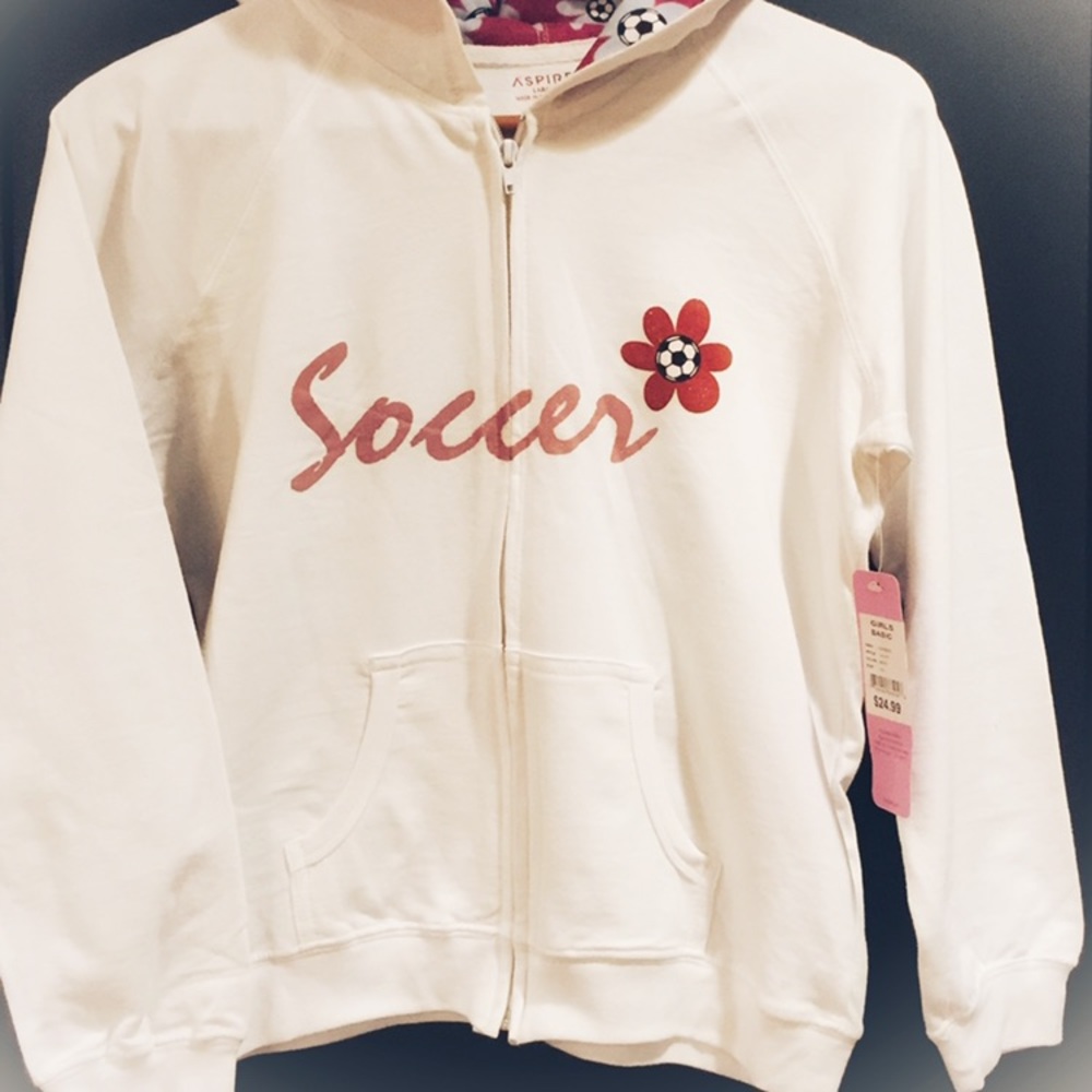 Girls Soccer Hoodie Full Zip
